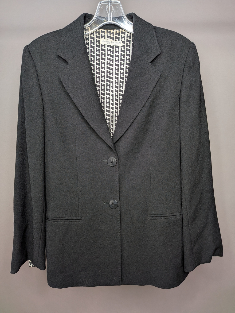 Chantal Gaudreau Classic Blazer - Zig Zag Linner Two-Button Jacket